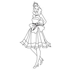 Princess - coloring page for kids N4