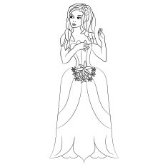 Princess - coloring page for kids N6