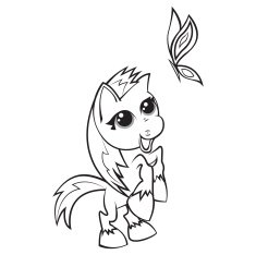 Pony - coloring page for kids N3