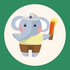 animal elephant worker cartoon theme elements