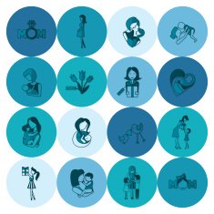 Happy Mothers Day Icons N184