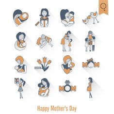 Happy Mothers Day Icons N185
