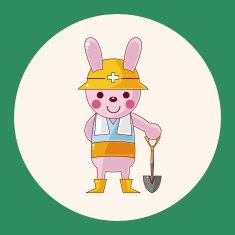 animal worker cartoon theme elements N3