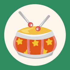 baby toy drum theme elements