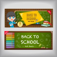 back to school poster and banner design