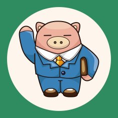 animal worker cartoon theme elements N13