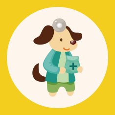 animal dog doctor cartoon theme elements N2