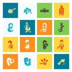 Happy Mothers Day Icons N190