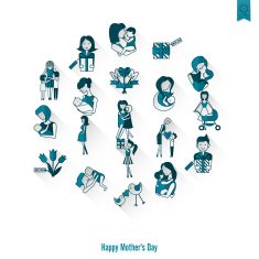 Happy Mothers Day Icons N196