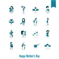 Happy Mothers Day Icons N197
