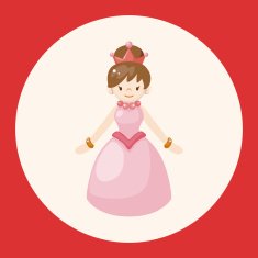 Royal theme princess elements vector eps