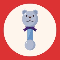 Baby rattle theme elements N6