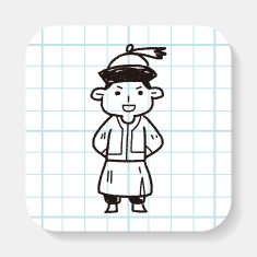 Chinese man doodle