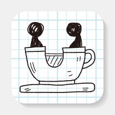 coffee cup play park doodle