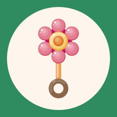 Baby rattle theme elements N9