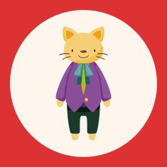 animal cat worker cartoon theme elements N3