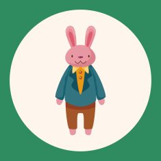 animal rabbit worker cartoon theme elements N2