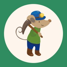animal mouse worker cartoon theme elements