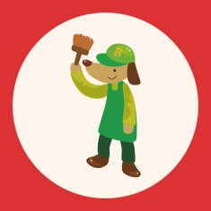 animal dog worker cartoon theme elements N4