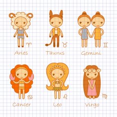 vector illustrations of zodiac signs N2