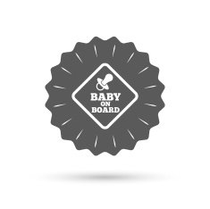 Baby on board sign icon Infant caution symbol N2