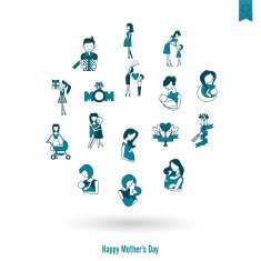 Happy Mothers Day Icons N208