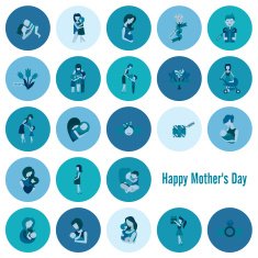 Happy Mothers Day Icons N209