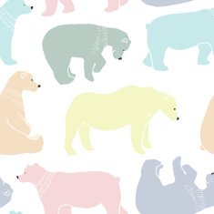Bears seamless pattern in vector N8