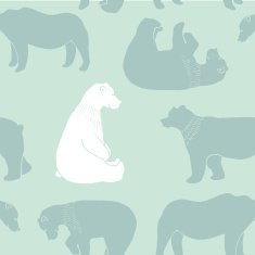 Bears seamless pattern in vector N10