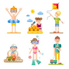 Children on summer vacation