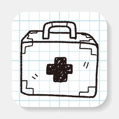 medical box doodle drawing N3