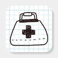 medical box doodle drawing N4