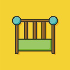 Baby bed icon N5