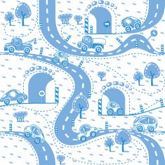 Cars on the road Seamless pattern N4