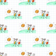 Colorful picture with happy kids N26