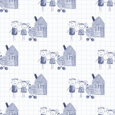 Colorful picture of happy family N10