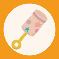 Baby rattle theme elements N12