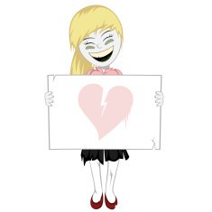 Zombie girl with a whiteboard N4
