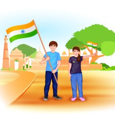 People with Indian flag N2