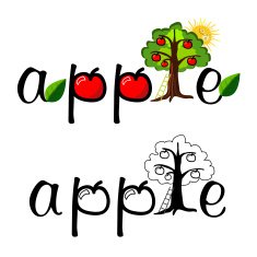 vector apple