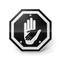 Helping hand metal sign