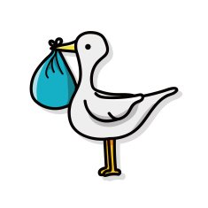 Stork doodle N2