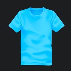man's t-shirt in blue