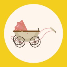 Baby carriages theme elements N17