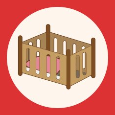 baby bed theme elements N4