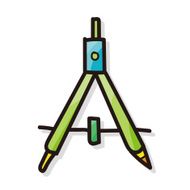 Compasses color doodle N2