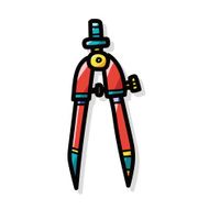 Compasses color doodle N3