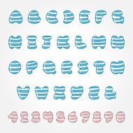 striped doodle font