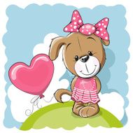 Puppy with balloon