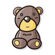 teddy bear color doodle